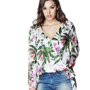 Long Sleeve Surplice Shirt